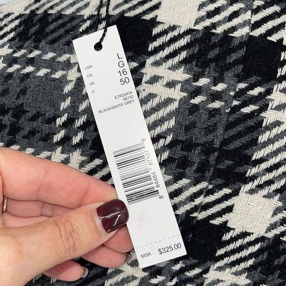 Elie Tahari Jackets & Coats Black White Gray Boucle’ Wool Blend Blazer Large NWT - Picture 10 of 12